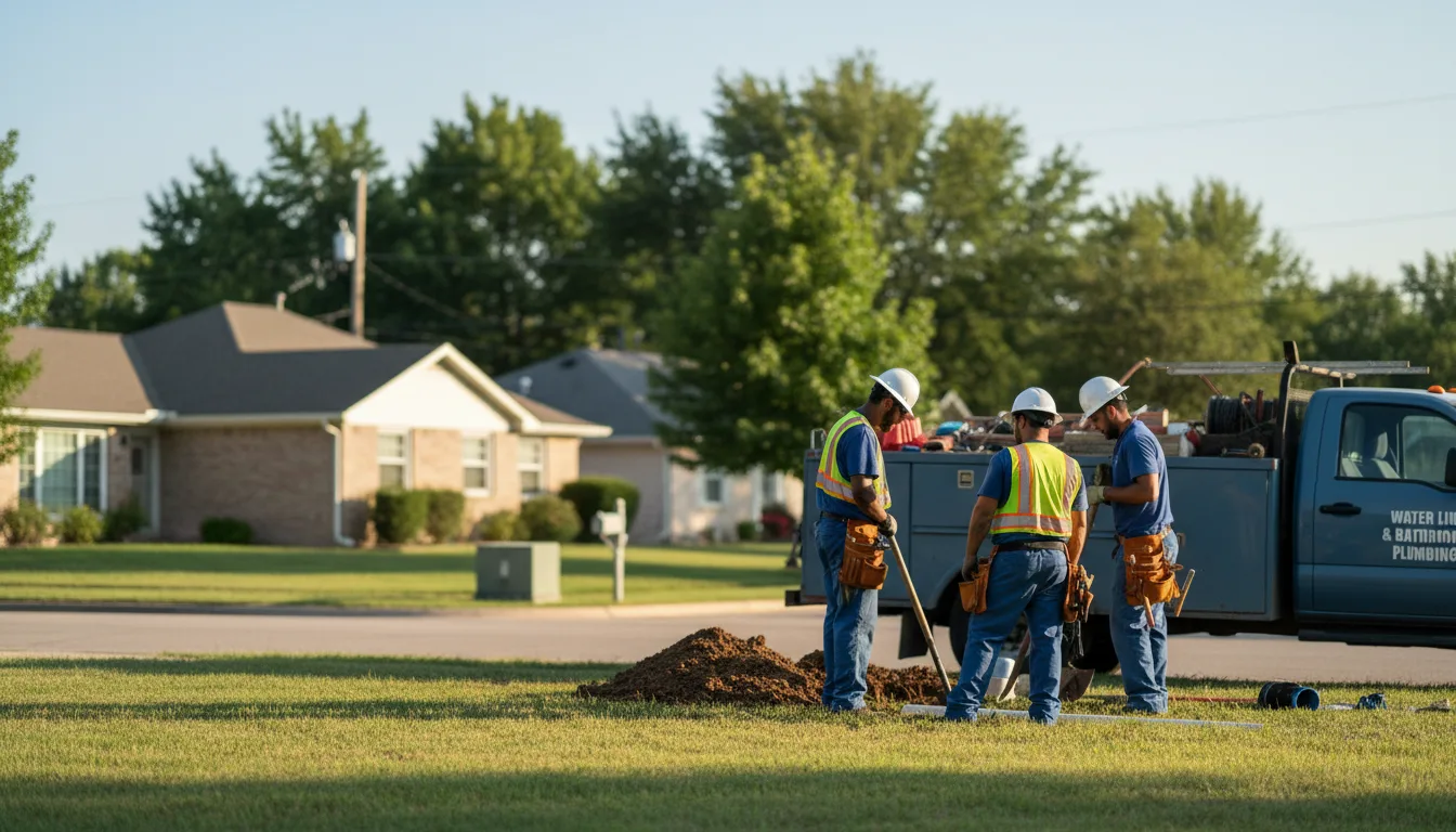 Residential water line and bathroom plumbing service in Olla, LA